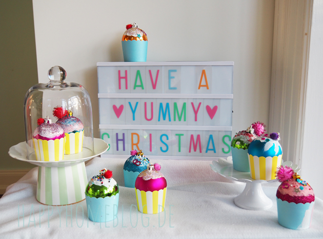 Cupcake Christbaumkugeln Das perfekte basteln mit Kindern in der Weihnachtszeit